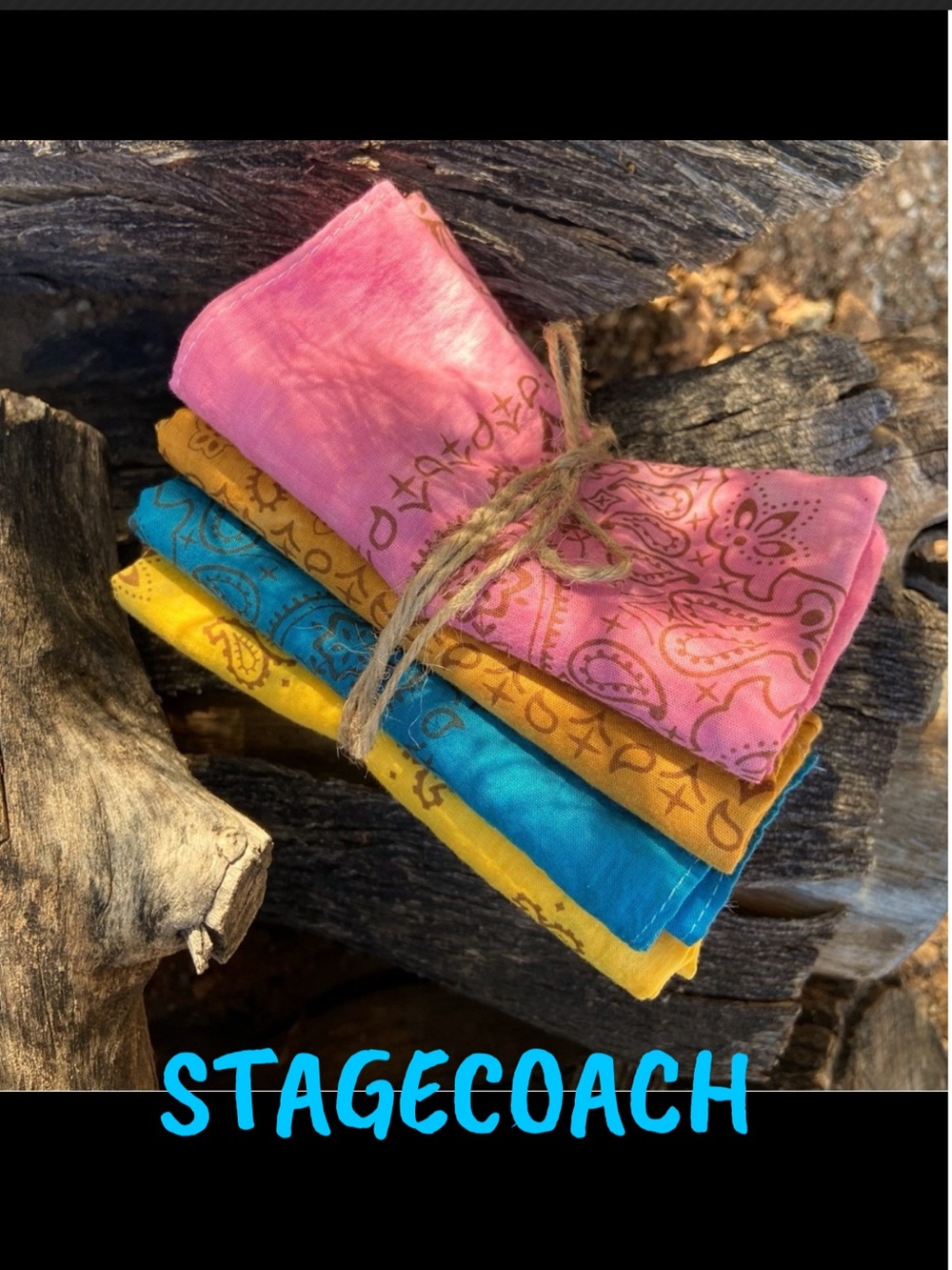 Bandana BANDANAS SET ⭐️NWT Hand Dyed Sun Bleached Set  "STAGECOACH"